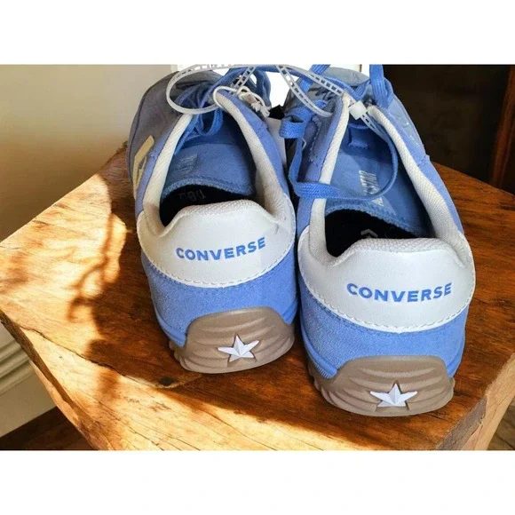 Converse All Star Low Top Sneakers Blue Suede Athletic Shoes Men's 9 Women 10.5